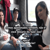 Troca de casais legendado durante a viagem de trem