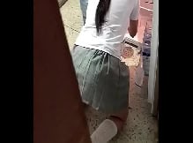Enteada deu o cuzinho depois deu chegar da escola