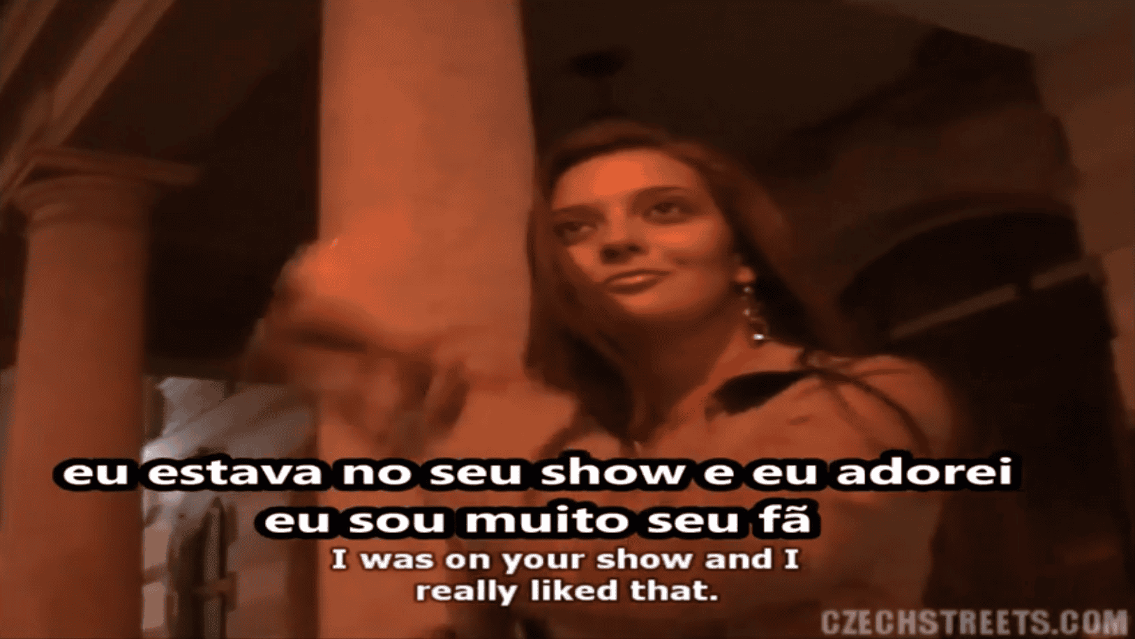 Video sexo legendado atriz aceitando transar com um fã que era gentil e muito bonito.