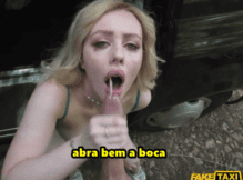 Loira safada pagou o taxista com sexo (Pornô com legenda)