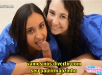 Metendo a pica na irmã e na amiga dela antes da formatura – porn legenda