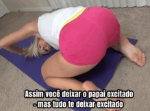 Ficou excitado vendo a enteada praticar yoga – incesto legendado