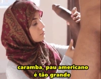 Vizinha muçulmana conhecendo um pau americano – porno com legenda