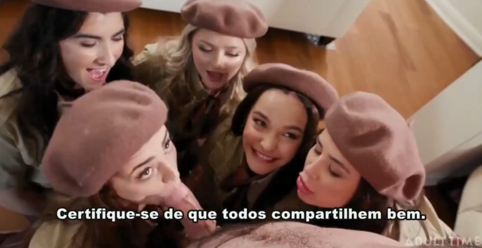 Xvideo legendado com escoteiras mamando o guia, sussurrando sacanagens no ouvido enquanto se lambuzam de prazer