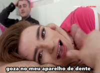 Esposa fez o marido assistir ela fudendo com outro – sexo com legenda