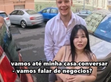 Sexo com japonesa peituda na frente do namorado – porno legendado