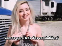 Novinha deu a buceta pro caminhoneiro nesse sexo legendado