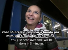 Sexo gostoso com novinha do metro – public agent legendado