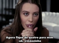 Irmão bruto fudendo a meia irmã – incesto legendado