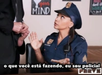 Policial gostosa fudeu com diretor da escola – pornô legenda
