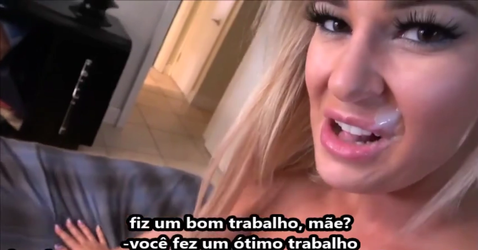 Incesto legendado enteado gozando na boca da madrasta, louca de tesão implorando por mais, querendo sentir o gostinho proibido