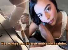Meia irmã mijando na boca do irmão – incesto legendado